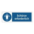 Schürze erforderlich