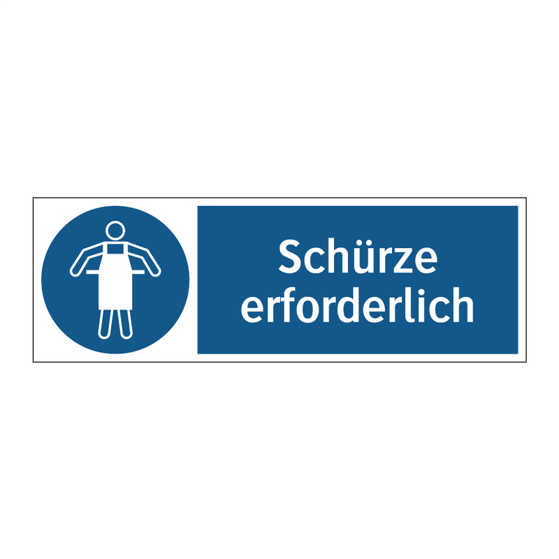Schürze erforderlich