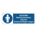 ACHTUNG Nichtschwimmer müssen Schwimmflügel tragen