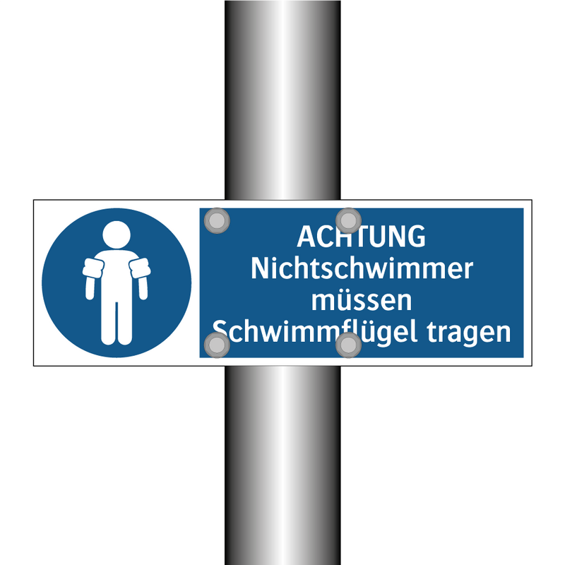 ACHTUNG Nichtschwimmer müssen Schwimmflügel tragen