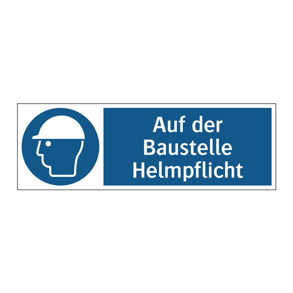 Auf der Baustelle Helmpflicht