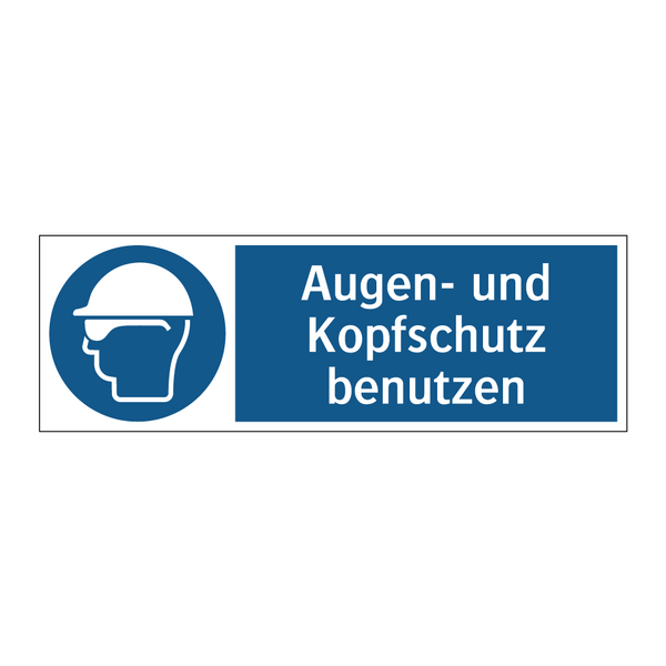 Augen- und Kopfschutz benutzen