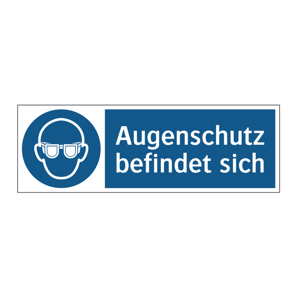 Augenschutz befindet sich