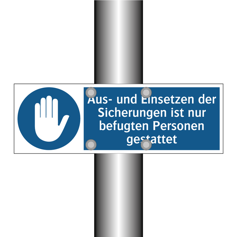 Aus- und Einsetzen der Sicherungen ist nur befugten Personen gestattet