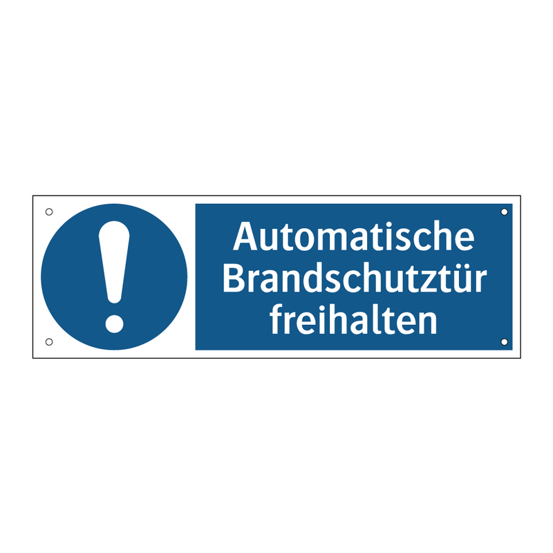 Automatische Brandschutztür freihalten