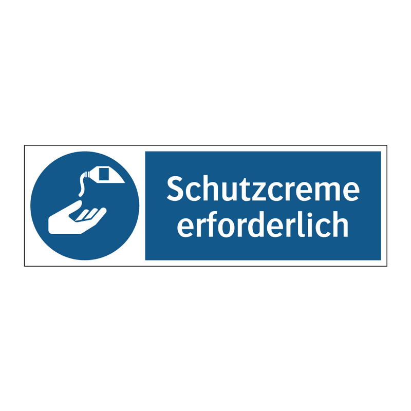 Schutzcreme erforderlich