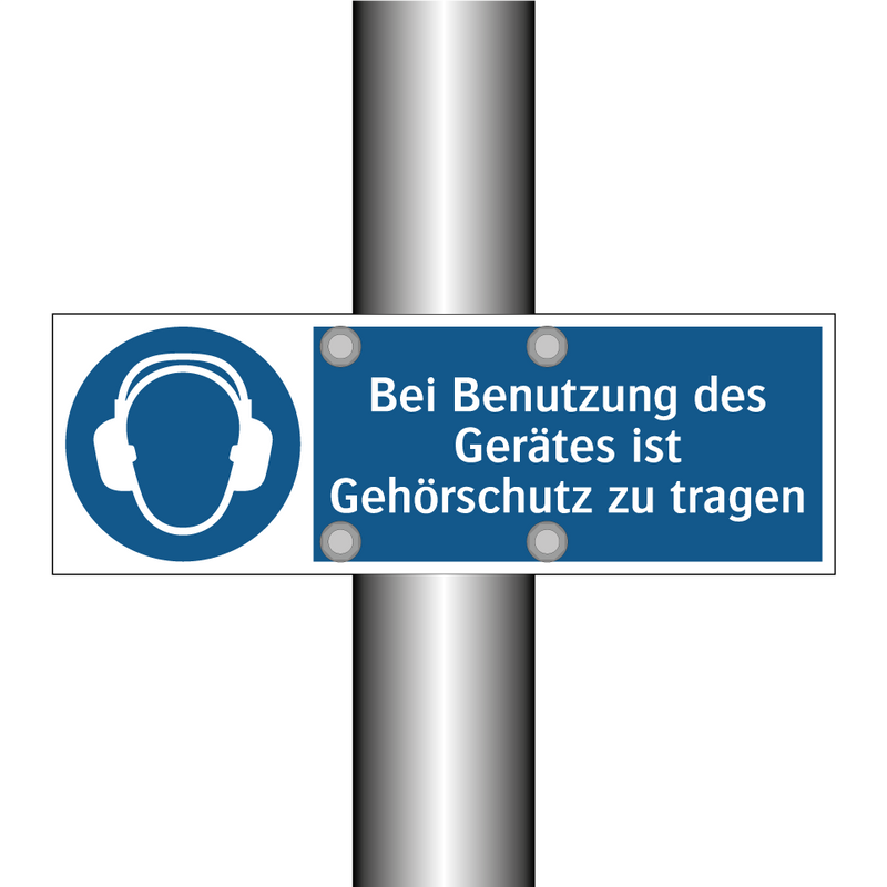 Bei Benutzung des Gerätes ist Gehörschutz zu tragen