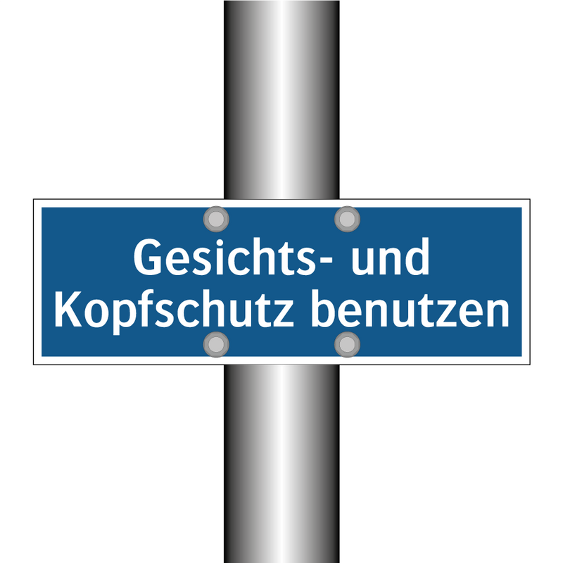 Gesichts- und Kopfschutz benutzen