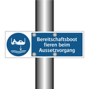 Bereitschaftsboot fieren beim Aussetzvorgang