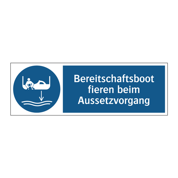 Bereitschaftsboot fieren beim Aussetzvorgang