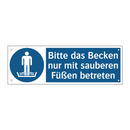 Bitte das Becken nur mit sauberen Füßen betreten