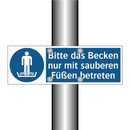 Bitte das Becken nur mit sauberen Füßen betreten