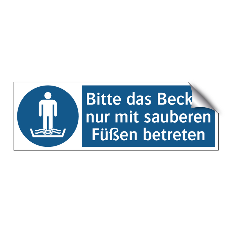Bitte das Becken nur mit sauberen Füßen betreten