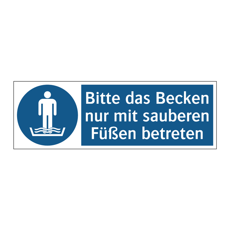 Bitte das Becken nur mit sauberen Füßen betreten