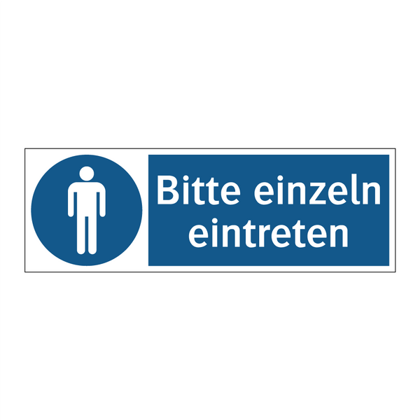Bitte einzeln eintreten