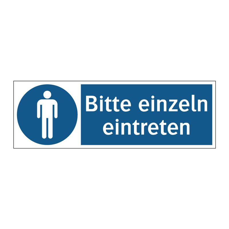 Bitte einzeln eintreten