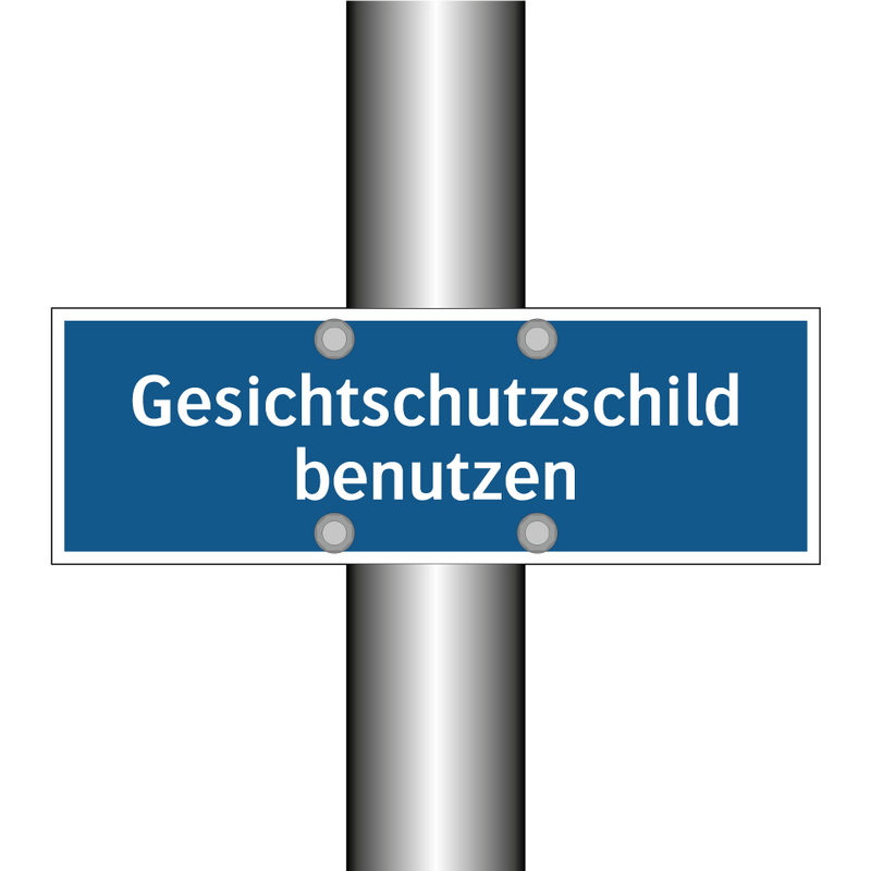Gesichtschutzschild benutzen