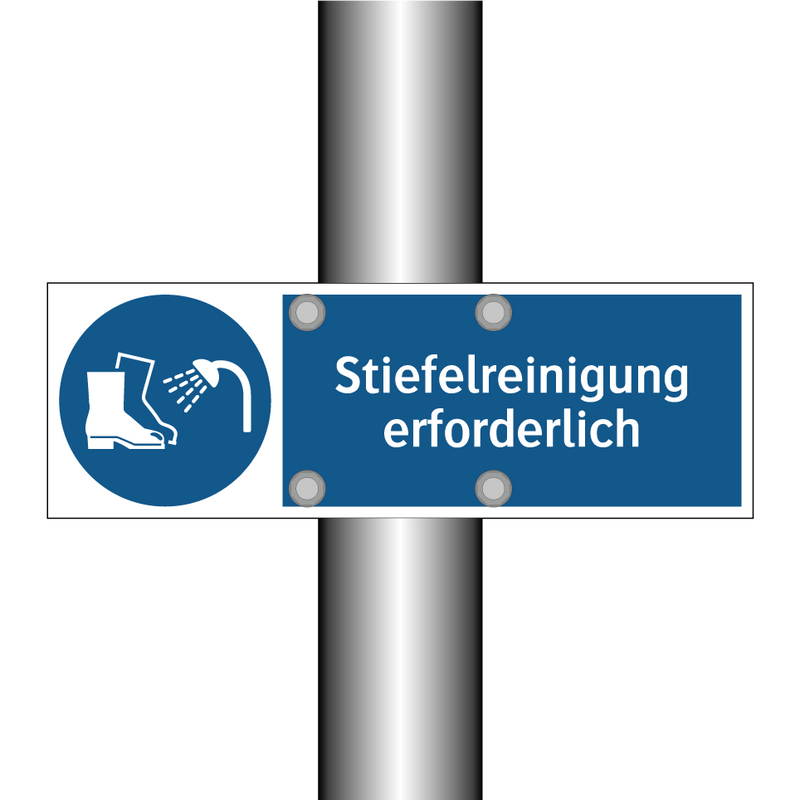 Stiefelreinigung erforderlich