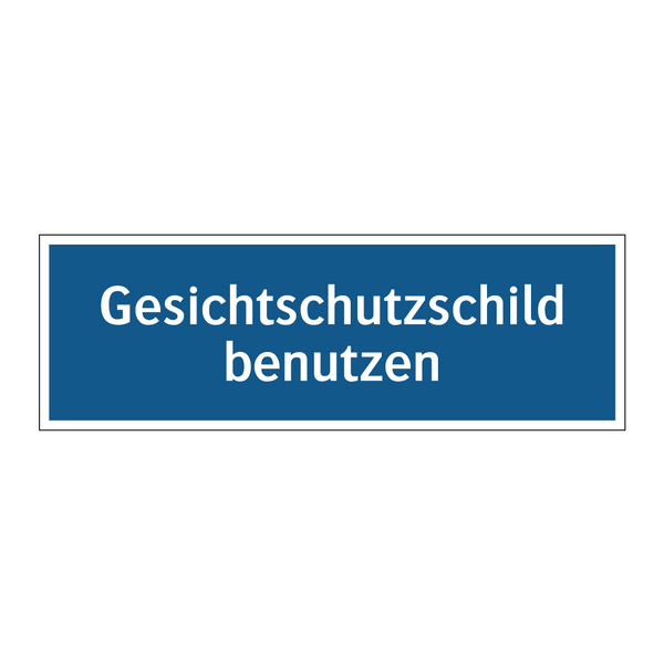 Gesichtschutzschild benutzen