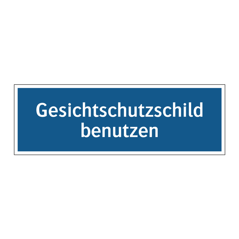 Gesichtschutzschild benutzen