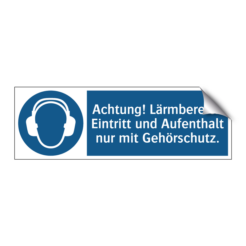 Achtung! Lärmbereich Eintritt und Aufenthalt nur mit Gehörschutz.