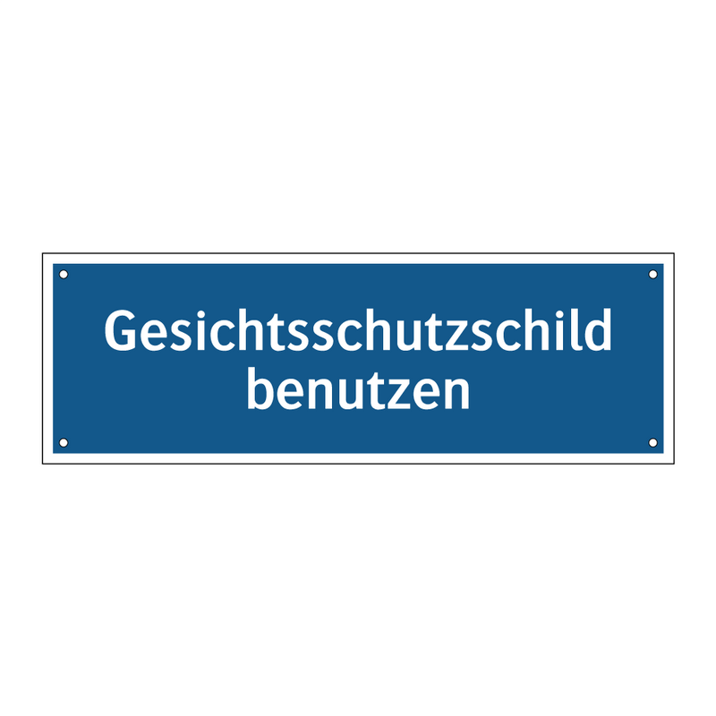 Gesichtsschutzschild benutzen