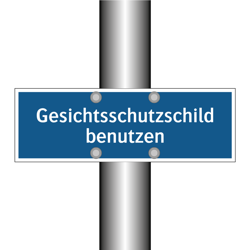 Gesichtsschutzschild benutzen