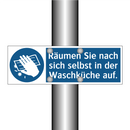 Räumen Sie nach sich selbst in der Waschküche auf.