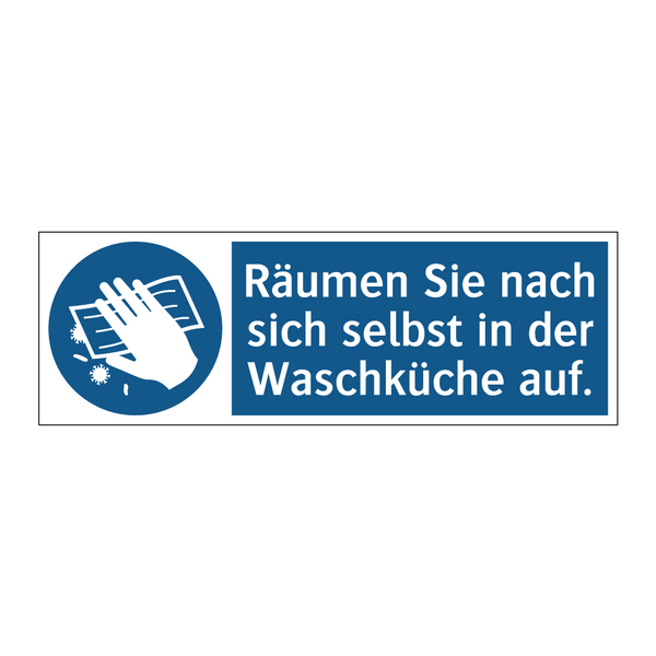 Räumen Sie nach sich selbst in der Waschküche auf.