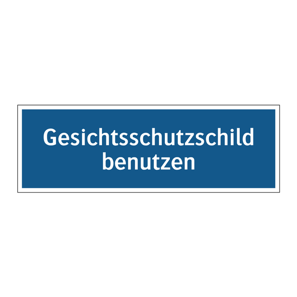 Gesichtsschutzschild benutzen