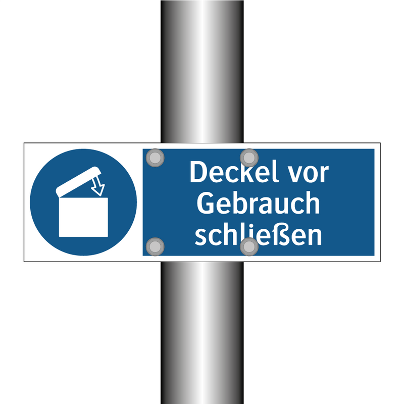 Deckel vor Gebrauch schließen