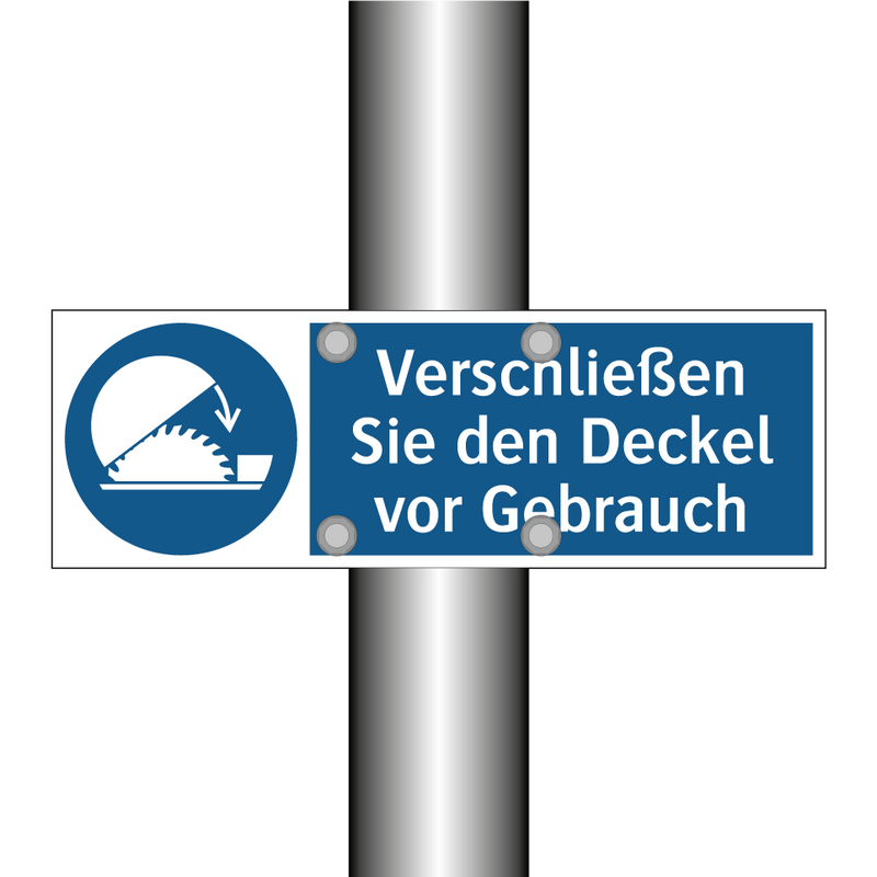Verschließen Sie den Deckel vor Gebrauch