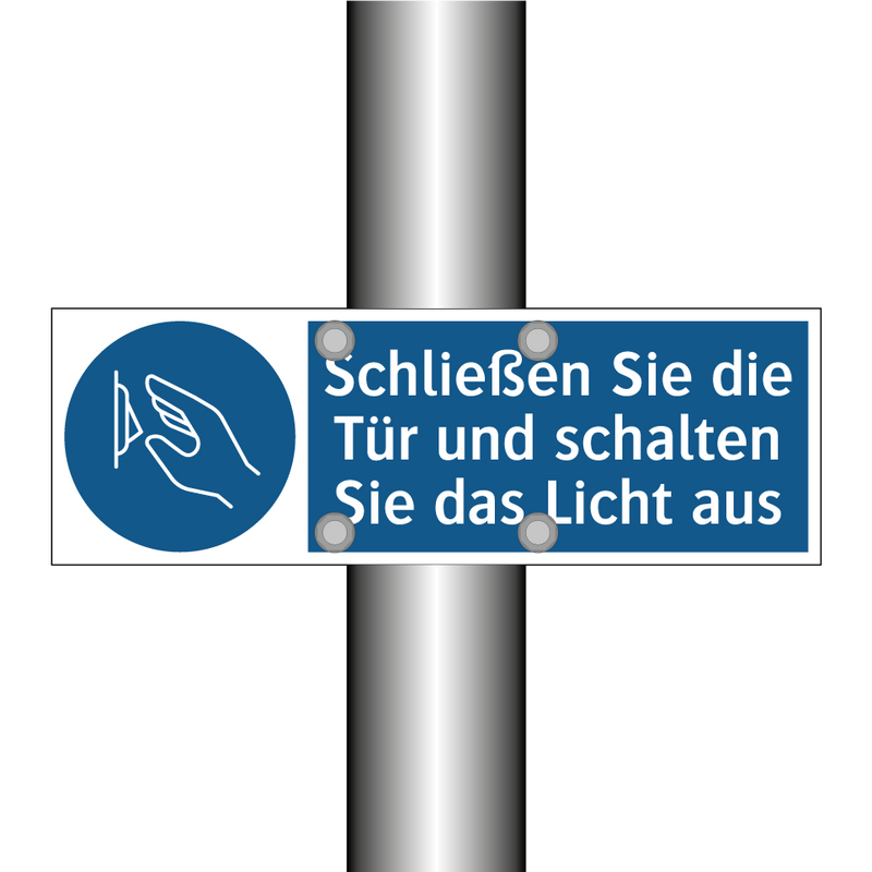 Schließen Sie die Tür und schalten Sie das Licht aus