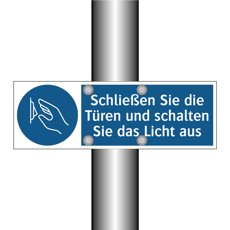 Schließen Sie die Türen und schalten Sie das Licht aus