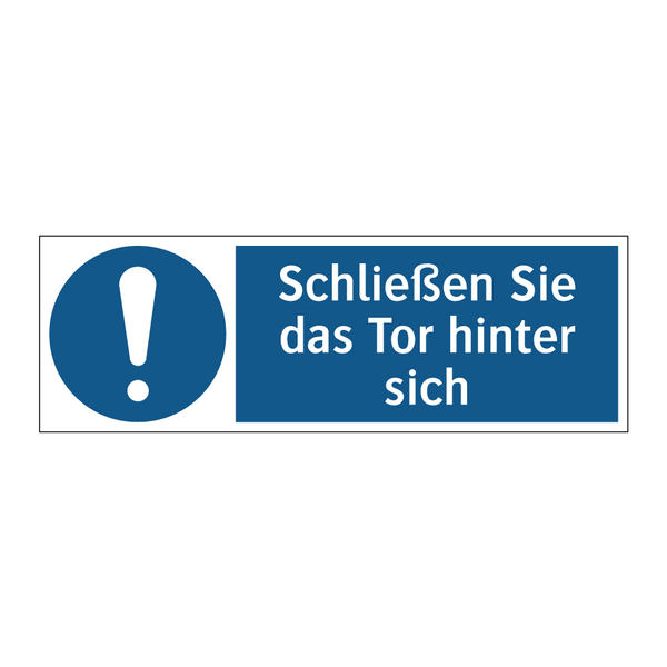 Schließen Sie das Tor hinter sich