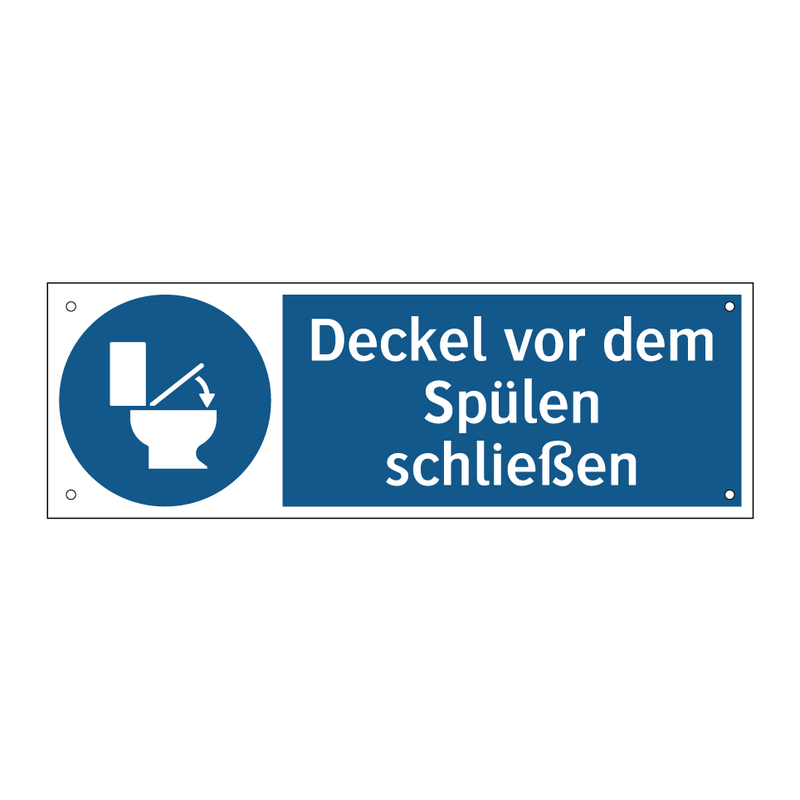 Deckel vor dem Spülen schließen