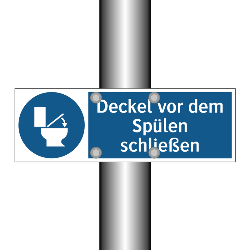 Deckel vor dem Spülen schließen