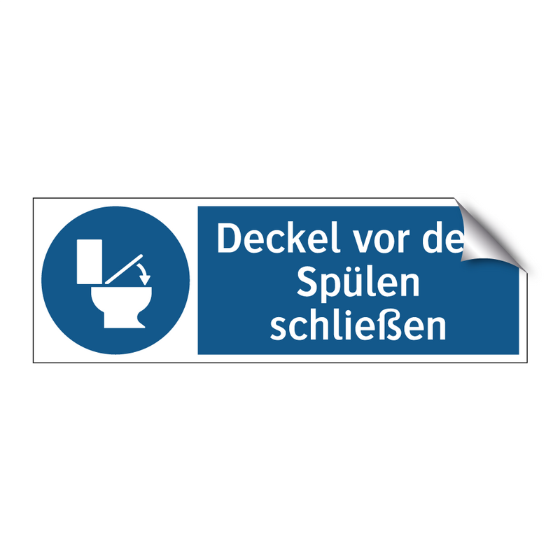 Deckel vor dem Spülen schließen