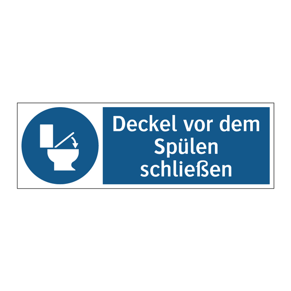 Deckel vor dem Spülen schließen