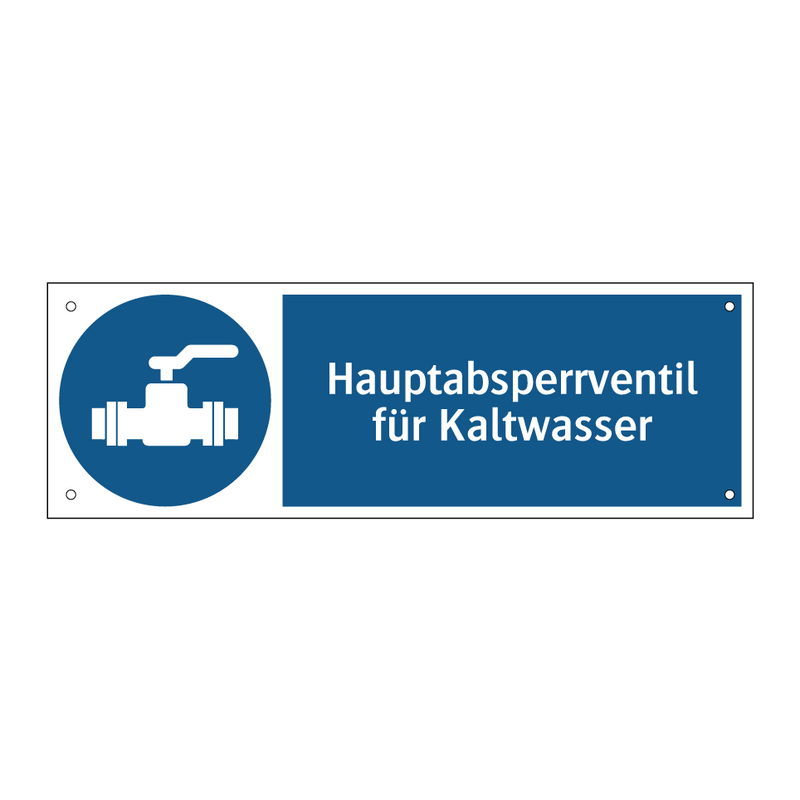 Hauptabsperrventil für Kaltwasser