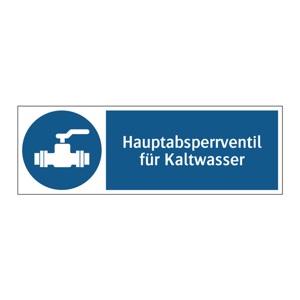 Hauptabsperrventil für Kaltwasser