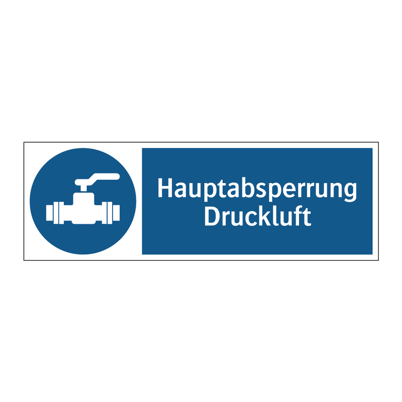 Hauptabsperrung Druckluft