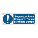 Begrenzter Raum Überprüfen Sie auf brennbare Dämpfe