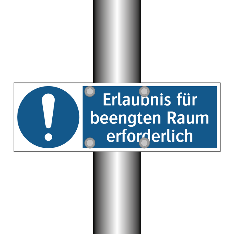 Erlaubnis für beengten Raum erforderlich