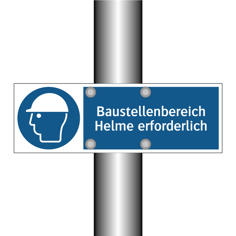Baustellenbereich Helme erforderlich