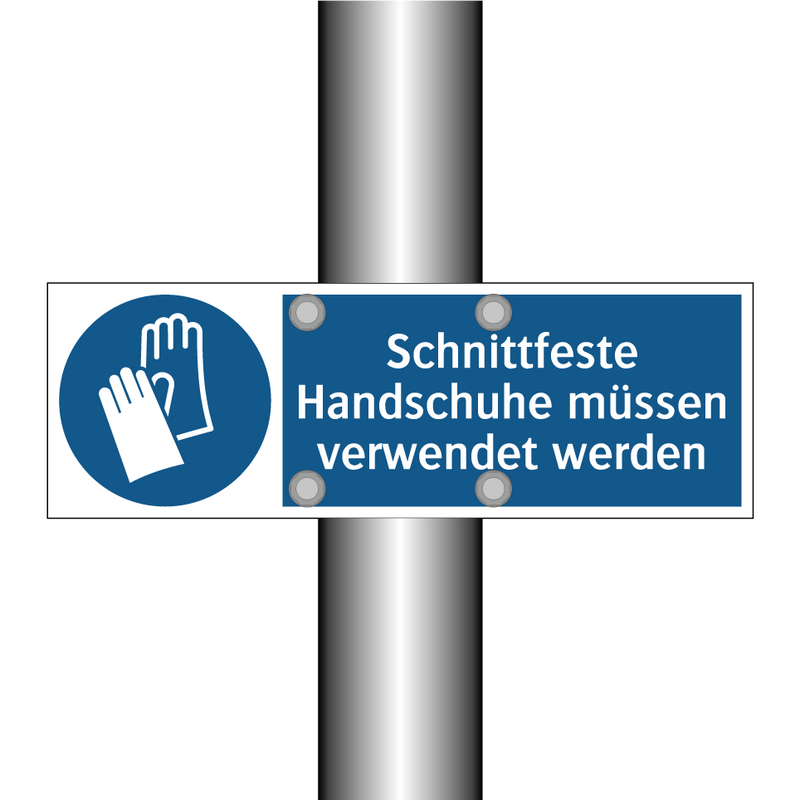 Schnittfeste Handschuhe müssen verwendet werden