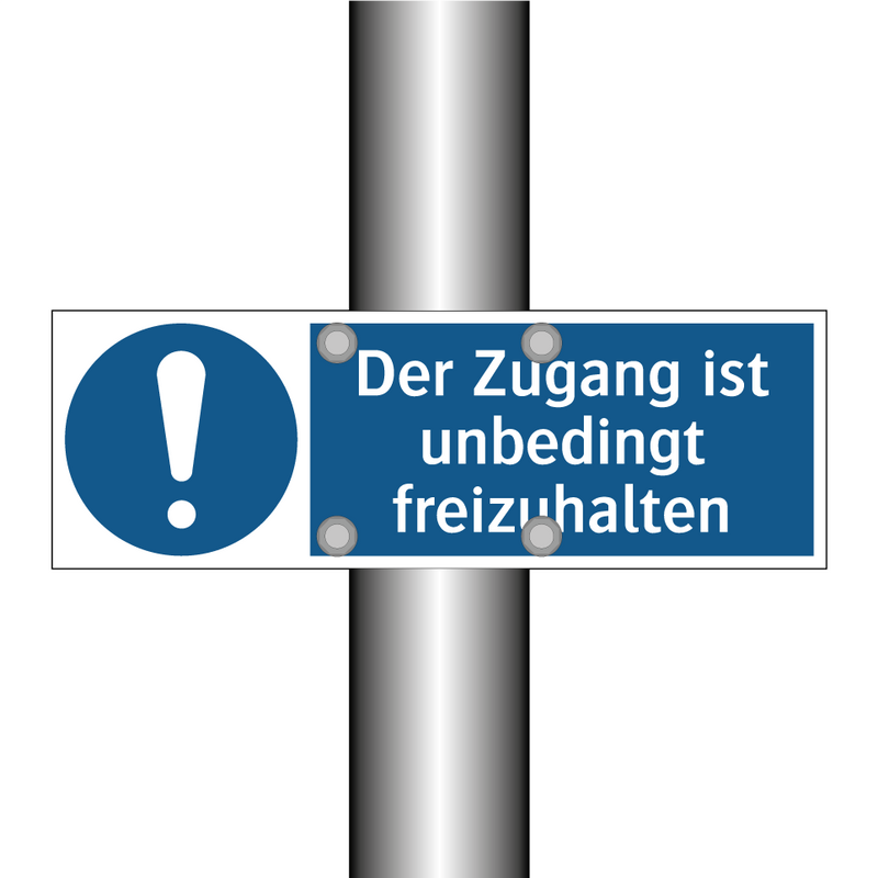 Der Zugang ist unbedingt freizuhalten