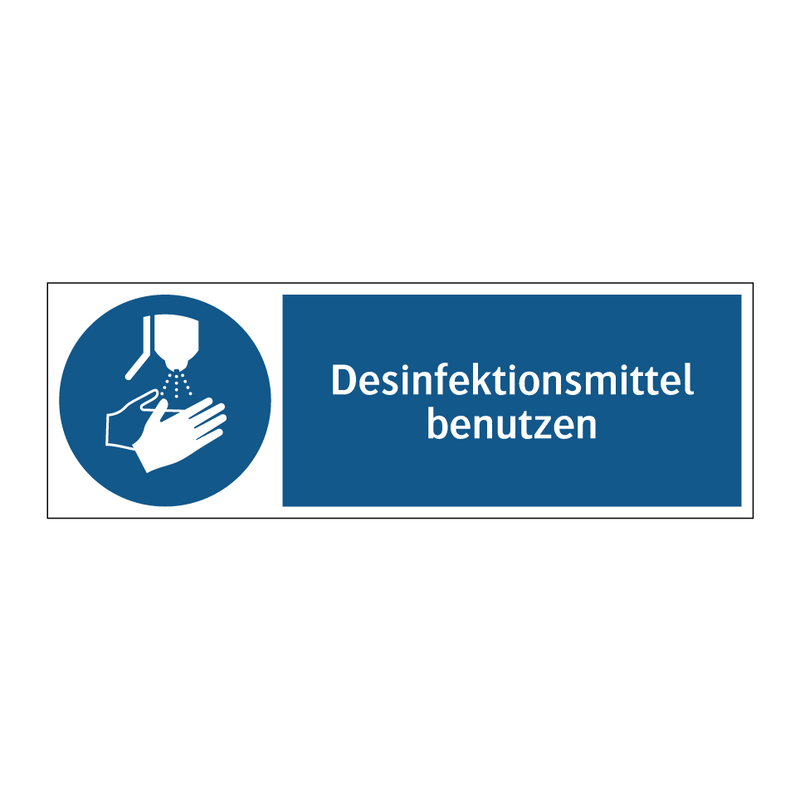 Desinfektionsmittel benutzen