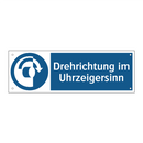 Drehrichtung im Uhrzeigersinn