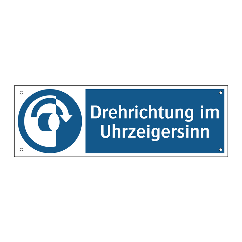 Drehrichtung im Uhrzeigersinn